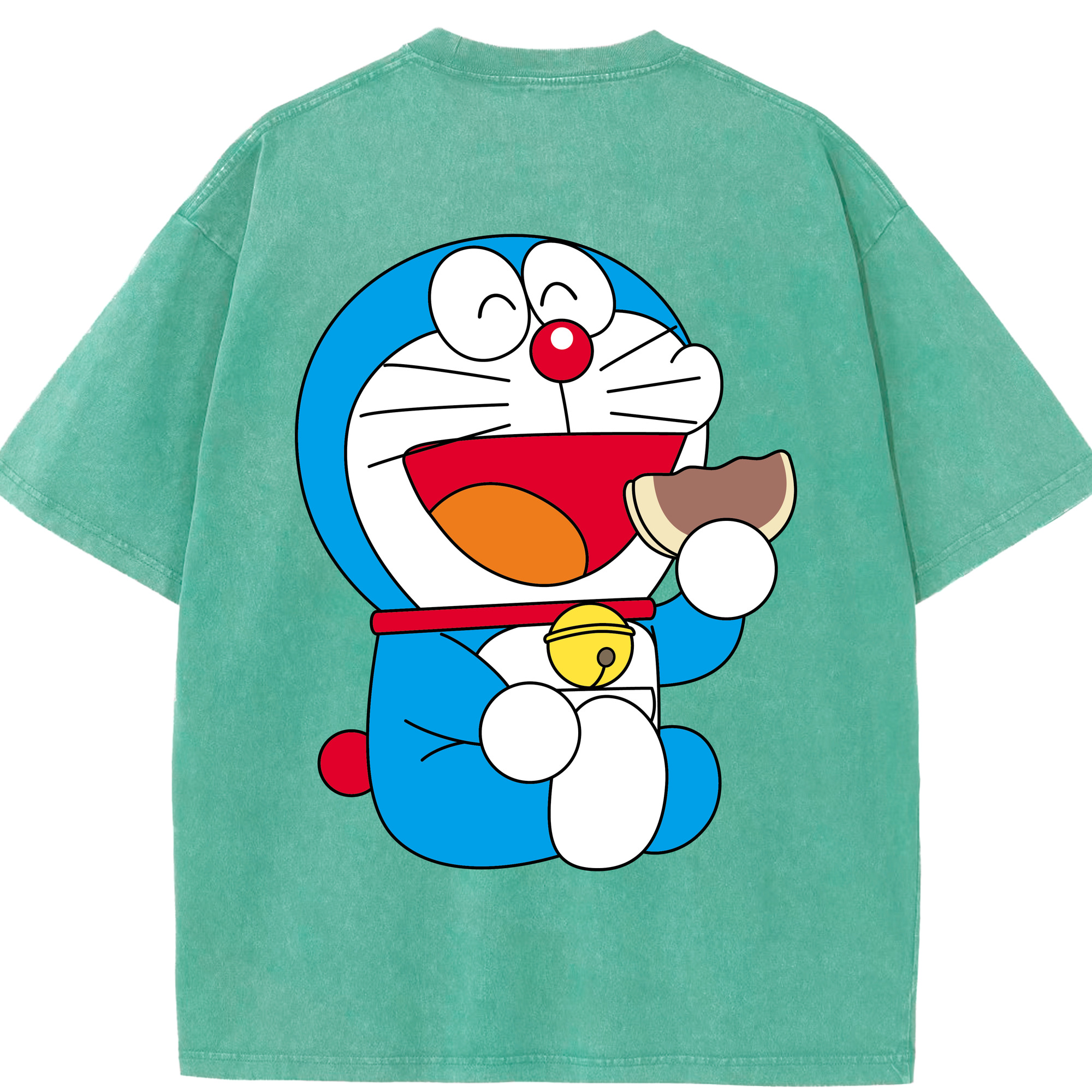 （画像用） ドラえもん Doraemon 綿100% ヴィンテージ風 半袖Tシャツ（背面プリント）